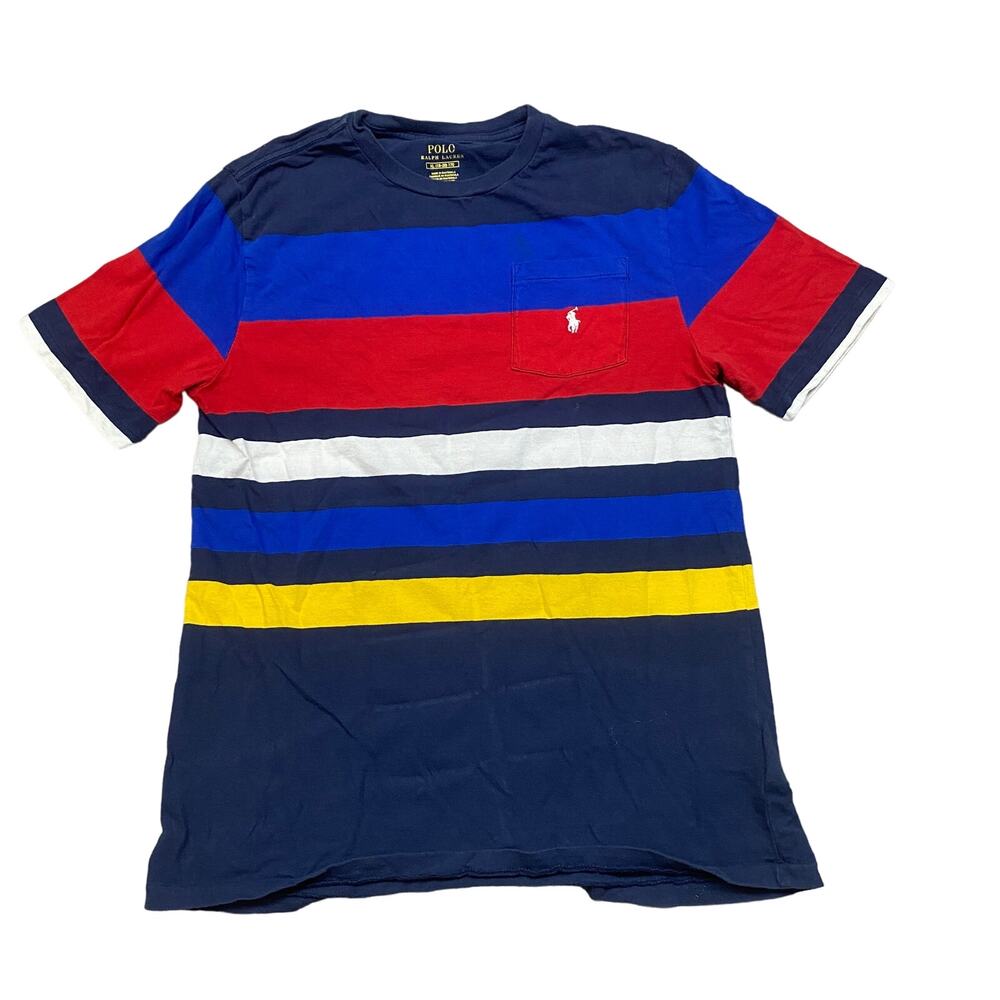 Polo Ralph Lauren Cotton Striped Pocket Tee Shirt Youth XL